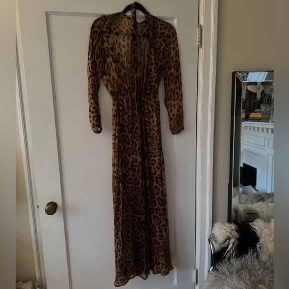 Rat & Boa Leopard Silk Maxi Dress sz S - Picture 11 of 15